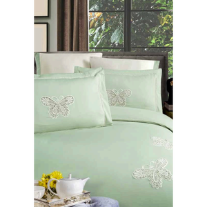 Juego de Ropa de Cama de Lujo de 6 Piezas, Tamaño King, con Rayas, Incluye Funda Nórdica, Sábana Ajustable y Fundas de Almohada de Algodón Oxford para el Hogar - Product Image 5