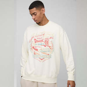 Sudadera con capucha de poliéster/algodón sólido de gran tamaño para hombre, sudadera de peso pesado, jersey de lana, ropa de calle, Top de invierno informal holgado - Product Image 1