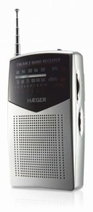 Radio portable AM/FM Haeger avec antenne télescopique de 29 cm (PR-BIB.006A) - Product Image 1