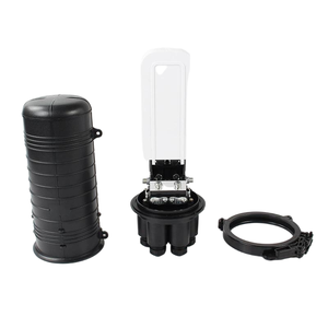 GJS 440×Ø205mm FOSC Caja de Fibra Tipo Domo FTTH FTTX IP68 Sellado Mecánico 2 Entradas 4 Salidas Bandeja de Empalme ABS 24 48 96 144 Hilos - Product Image 5
