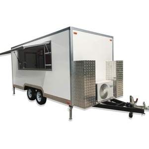 รถขายอาหารเคลื่อนที่แบบมีหลังคา รถพ่วงขายอาหารเร็ว บรรทุกได้ 40 ตัน ขนาด 9590x2550x3995 มม. สำหรับขาย - Product Image 6