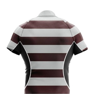 Conjuntos de Uniformes de Rugby para Hombre, Ropa Deportiva, OEM, Alta Calidad, Impresión de Logotipo Personalizada por Transferencia de Calor, 100% Poliéster Transpirable - Product Image 3