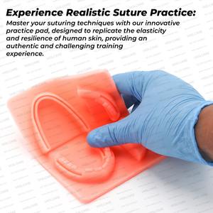 แผ่นฝึกเย็บแผลสำหรับการตัดเหงือกและเย็บเหงือกแผ่นฝึกเย็บแผลที่ดีที่สุดสำหรับนักเรียนโรงเรียนทันตกรรมโดยการดูแลหลอดเลือด - Product Image 2