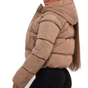 Chaquetas de Burbuja para Mujer de Talla Grande de Alta Calidad, Chaquetas con Capucha Acolchadas con Estampado de Logotipo Personalizado, Chaquetas de Invierno de Burbuja para Mujer, Color Bloque 2026 - Product Image 4