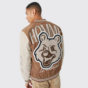 Chaqueta universitaria hecha a medida Letterman Bomber Jacket chaquetas de béisbol informales de Invierno 1 pieza ropa de invierno para hombres Stand impreso - Product Image 2