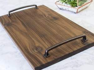 Bandeja de servicio de madera de acacia redonda FARMOUSE práctica para cocina, hogar u Hotel, vajilla de estilo clásico para fiesta o ser de comida - Product Image 5