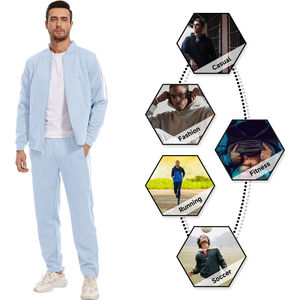 ชุดวอร์มลำลองน้ำหนักเบาออกแบบได้ตามต้องการมีซิปขนาดเต็มมีสไตล์และใส่สบายสำหรับสวมใส่ในชีวิตประจำวันของผู้ชาย - Product Image 5