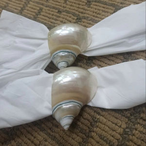 Anillo para Servilletas Único de Vietnam, Porta Servilletas con Diseño de Caracol y Concha Marina para Decoración de Mesa de Café de Estilo Costero - Product Image 1