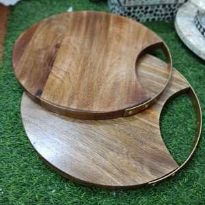 Nueva tabla de cortar de cocina para uso doméstico, bloque de cortar de madera de Acacia Natural, apto para lavavajillas, tamaño personalizado para una duración rápida - Product Image 1