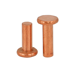 Remache sólido de latón, cobre y bronce pulido, tipo hongo, ovalado, con cabeza avellanada plana, DIN660 DIN302 DIN7338 DIN662 - Product Image 1