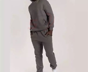 2023 Wholesale High Quality Custom Hooded Solid 100% Cotton Sweatsuit & <b>Jogging</b> Tracksuit for Men - Product Image 3