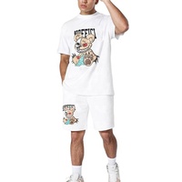 Costume d'été réversible personnalisé en deux pièces, respirant, léger, écologique, pour hommes, t-shirt imprimé en polyester décontracté, shorts pour adultes