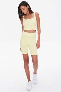 Camiseta sin mangas con cuello redondo y diseño vintage para mujer, Camiseta corta de punto ajustada de verano cómoda de secado rápido, Jersey transpirable - Product Image 5