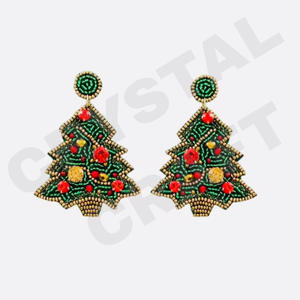 ต่างหูห้อยสำหรับเทศกาลคริสต์มาสสินค้ามาใหม่ลูกปัดแบบทำมือข้ามพรมแดนสีทองเก๋ไก๋เก๋ไก๋สำหรับปาร์ตี้สไตล์คริสเตียน - Product Image 3