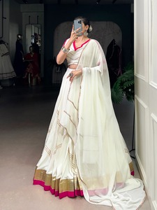 Rayón de aspecto elegante con espejo Gamthi Work Lehenga Choli Fabricante y proveedor de la India al precio más bajo - Product Image 3