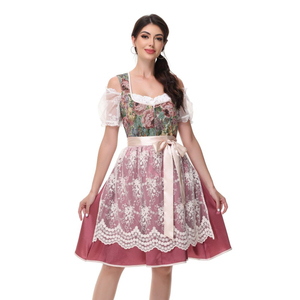 Traditionnel allemand femmes décontracté Oktoberfest Dirndl robe tenue bière Festival Cosplay Costume pour femmes adultes - Product Image 6