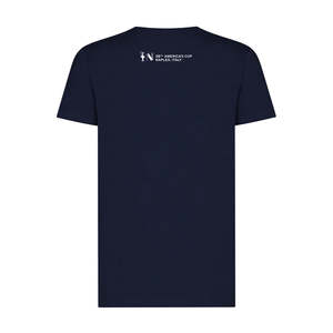 T-Shirt America's Cup 38 SINCE1851 Blu Navy 100% Cotone Jersey Stampa Serigrafica Design Grafico Basso MOQ - Product Image 2