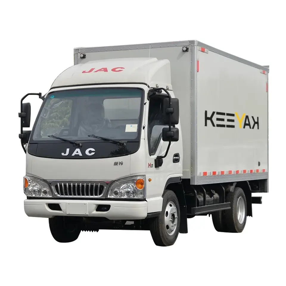 JAC yeni kargo kamyonu 4x2 5 Ton Euro 4 emisyon standart kargo Van hafif kamyon sağ el sürücü 4 tekerlekler 10 20 30 Ton