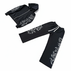 Survêtement à fermeture éclair surdimensionné personnalisé de qualité supérieure à prix bas imprimé 400gsm 100% coton - Product Image 4