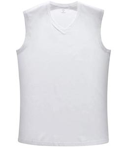 เสื้อกล้ามใส่วิ่งออกกำลังกายของผู้ชาย,เสื้อยืดแขนกุดสีพื้นแบบขยายทรงสปอร์ตใหม่ - Product Image 2