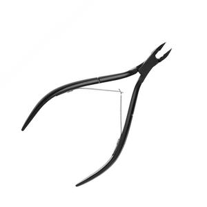 Coupe-ongles pour manucure pédicure de 4 pouces avec lames incurvées en acier inoxydable Pince à cuticules enduite de couleur noire pour les doigts de bébé - Product Image 6