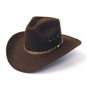 Sombrero de vaquero de cuero con logotipo personalizado unisex Sombrero plegable reversible de diseñador en negro Etiqueta privada Uso deportivo Asequible - Product Image 1