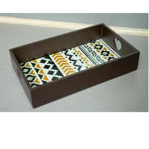 Plateau de service en bois, écologique, taille personnalisée, fête, mariage, décoration de la maison, cuisine, plateaux faits à la main - Product Image 5