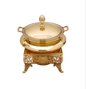 Plat élégant en laiton fabriqué à la main idéal pour les banquets d'événements de luxe et les présentoirs de repas traditionnels à la maison - Product Image 6