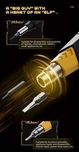 Vman công cụ cầm tay đa chức năng tuốc nơ vít h6.3 + H4 Đầu chuyển đổi đầu tuốc nơ vít 14 đầu tuốc nơ vít - Product Image 5