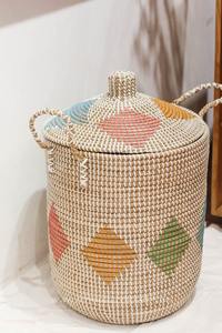<b>Laundry</b> Hamper <b>Basket</b> Handwoven Straws Home Organizer Large Seagrass <b>Basket</b> <b>Wicker</b> Storage <b>Basket</b> Boho Home Decor - Product Image 2