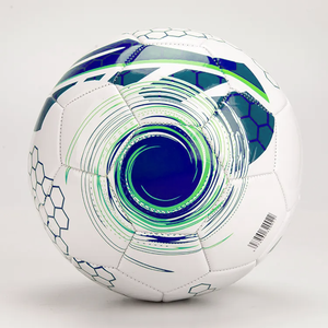 Ballon de football bleu cousu à la main de haute qualité Taille standard officielle pour l'entraînement et la course - Product Image 1