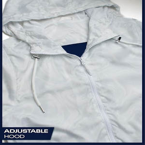 แจ็กเก็ตกันลมน้ำหนักเบาของผู้ชายเสื้อกันลมกันน้ำมีซิปปิดซักได้สไตล์วินเทจ - Product Image 5