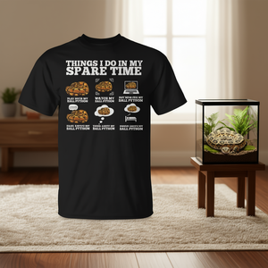 Camiseta Ball Python para amantes de las serpientes con gráfico promocional: Las cosas que hago por mi mascota - Product Image 3