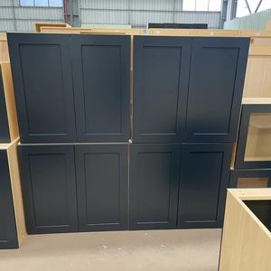 Gabinetes de cocina de madera maciza modernos Proyecto hecho en fábrica con material de madera maciza Diseño elegante - Product Image 1