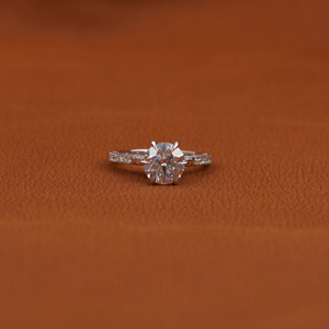 IGI Certified 2.0 CT Lab Grown Diamond Engagement Ring 10KT Solid Gold Pave Setting Perfect <b>Birthday</b> Gift <b>for</b> <b>Her</b> Fine Rings - Product Image 1