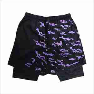 Pantalones cortos de compresión de doble capa FIT FRONT Nuevo diseño Sólido Casual con cintura elástica Transpirable y tamaños disponibles en stock - Product Image 1