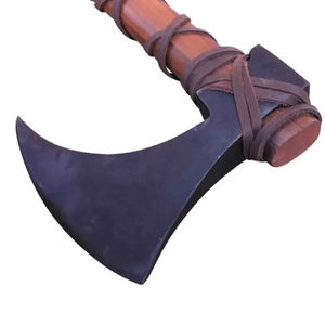 Hacha de Acero al Carbono Burraq Personalizada de 19.5 Pulgadas, Hacha para Partir Madera con Mango de Madera de Palisandro, Funda de Cuero, Regalo para Papá, Hecho a Mano, Estilo Industrial - Product Image 2