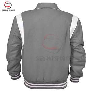 Blouson universitaire personnalisable pour hommes, femmes et jeunes – Bomber décontracté style Letterman avec logo et texte personnalisables - Product Image 3