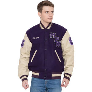 Chaqueta universitaria de béisbol para hombre hecha a medida de calidad superior, chaqueta con letras de lujo, lona con soporte para invierno de talla grande disponible - Product Image 5