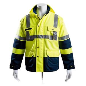 Customizable Outdoor Construction <b>Worker</b> Safety <b>Jacket</b> with Multiple Pockets Wholesale Workwear with Customized Logo 2026 - Product Image 4
