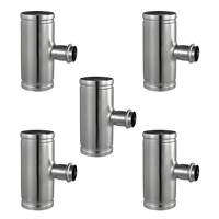 Raccord en T à double pression rainuré SS304 SS316L DN133*76 pour conduite d'eau d'incendie OEM ODM