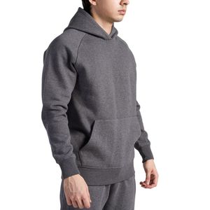 Wholesale Custom Men Hoodies 100% Cotton <b>Thick</b> <b>Fleece</b> Embroidered Oversized Pullover Sweatshirt Eco-Friendly Drop Shoulder - Product Image 4