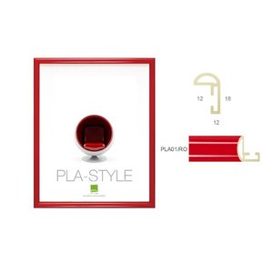 BASIC PLA STYLE Glossy Red <b>Plastic</b> <b>Frame</b> 24x30cm for Bubola & Naibo Product Category <b>Plastic</b> <b>Frames</b> RO 09 PLA01 - Product Image 1