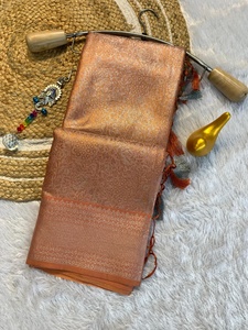 Banarasi, Sari tradicional de diseñador de seda de tejido suave Para Boda nupcial, ropa de fiesta clásica con blusa pesada de lujo exclusiva - Product Image 3