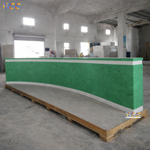 Barra de <span class=keywords><strong>Bar</strong></span> de Ónix Verde para Restaurante, Mármol Translúcido, Diseño Interior de <span class=keywords><strong>Bar</strong></span> Curvo Moderno - Product Image 3