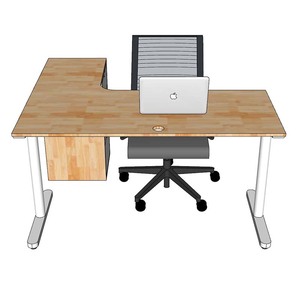 TIO System L-Shaped Corner PC <b>Desk</b> with Integrated Cabinet & Drawer <b>Folding</b> & Storage Features for Home Office-HBTO006 - Product Image 2