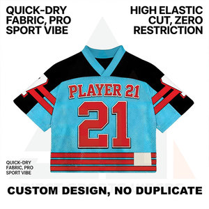 Maillot de football/soccer personnalisé surdimensionné 100 % polyester en maille pour homme, manches courtes, coupe ample, pour adultes, service OEM, été - Product Image 5