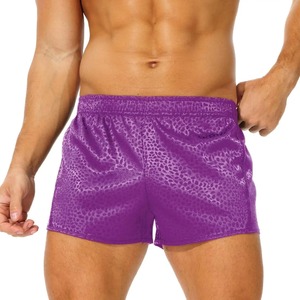 Short de fitness à séchage rapide dynamique et écologique pour hommes, pantalon trois-quarts double couche anti-éblouissement, solide, course à pied dans la rue - Product Image 3