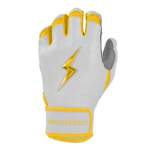 Custom Bruce Bolt Inspired Cabretta Leather Baseball <b>Batting</b> Gloves Chrome Series with Long Cuff Wrist Support - Product Image 5