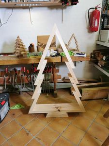 USUARIO ÁRBOL DE NAVIDAD DECORACIÓN ECOLÓGICO REGALO HECHO A MANO Árbol de madera ornamental Hecho en cerezo un árbol para cualquier temporada - Product Image 2